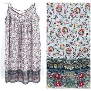 Skies Are Blue Women's Floral Dress‎ Sleeveless Summer shift flowy Size XS